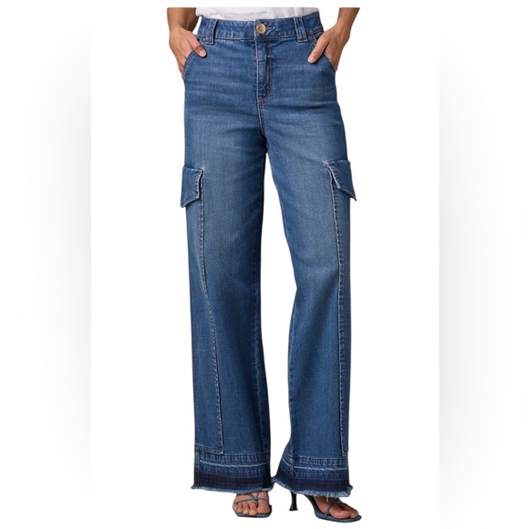 #15 Wit & Wisdom SKYRISE CARGO WIDE LEG JEANS - Picture 3 of 13